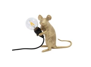 8008215152318 - SELETTI Mouse Lamp LED-Dekolampe USB sitzend gold