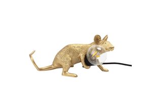 8008215152325 - SELETTI Mouse Lamp LED-Dekolampe USB liegend gold