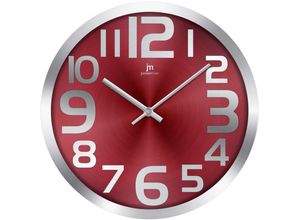8008457067821 - Wanduhr CHRISTOFFEL Wanduhr Lowell Wanduhren rot (silberfarben rot) Wanduhren