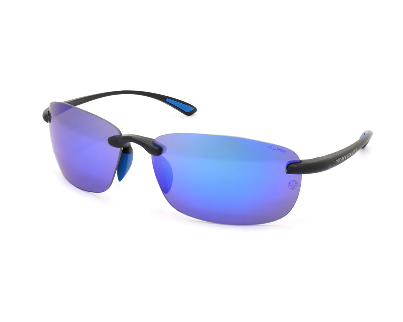 8008797100509 - Unisex Vega NS006 Gläser SONNENBRILLEN Plastik Schwarz Blau Quadratisch Polarisiert