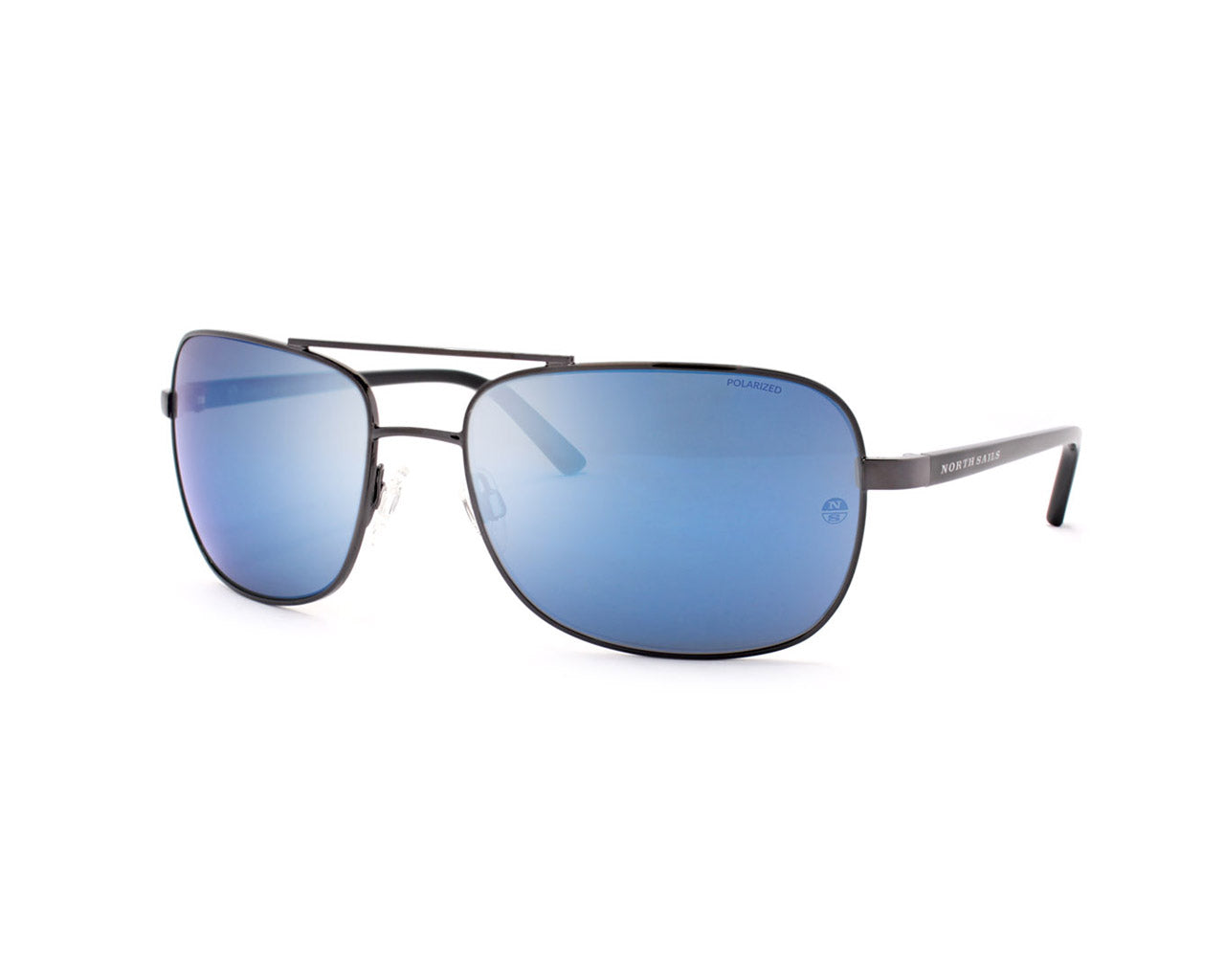 8008797100868 - Unisex Amerigo NS042 Gläser SONNENBRILLEN Metall Gewehrfass Blau Quadratisch Polarisiert