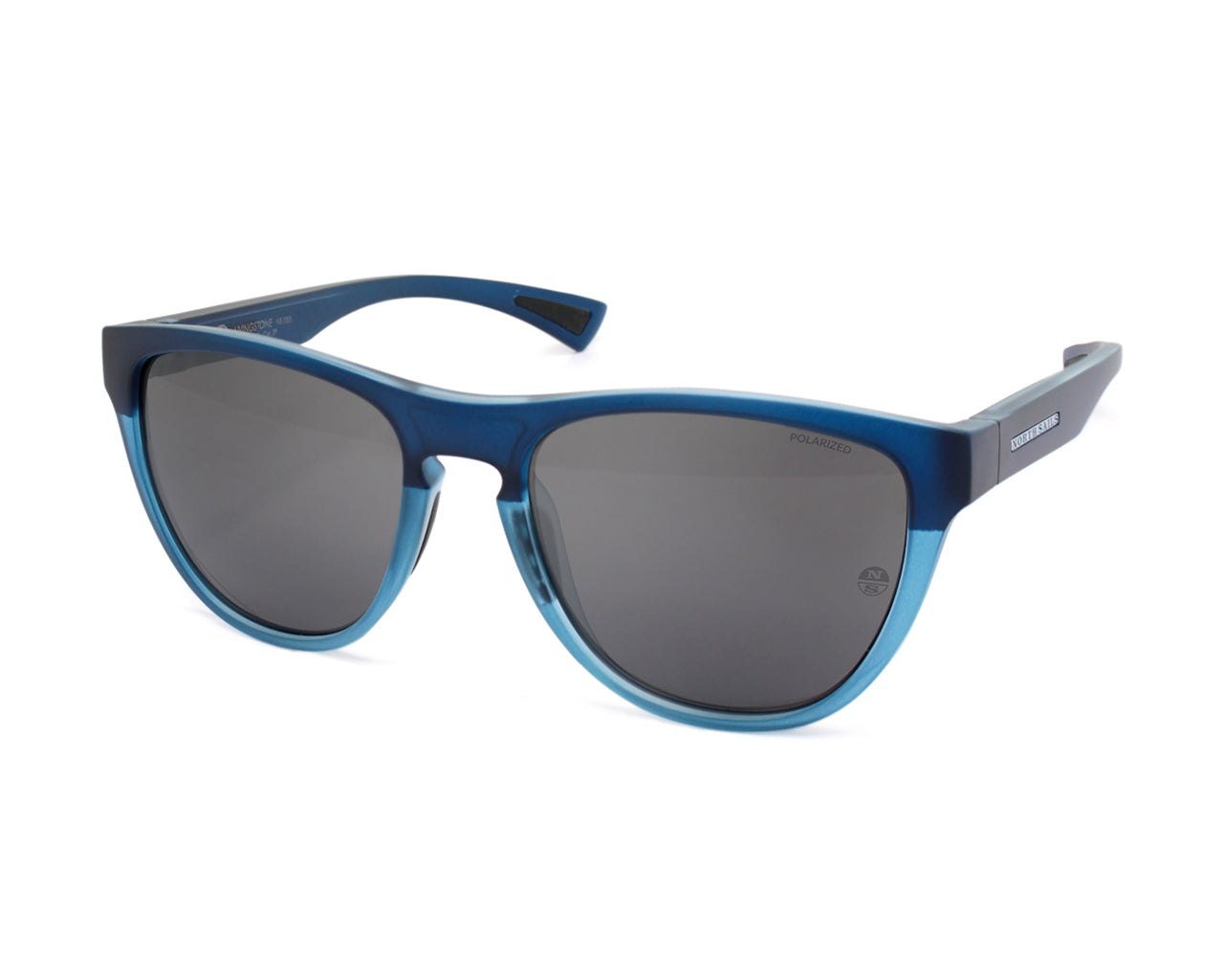 8008797101728 - Unisex Livingstone NS055 Gläser SONNENBRILLEN Plastik Blau Grau Rund Polarisiert