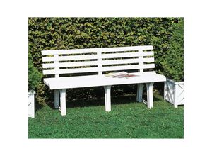 8009271890008 - Homemaison - Gartenbank Pomezia Monoblock-Gartenbank Außenbank 100 % Made in ItalyCm 145x49h74 Weiß