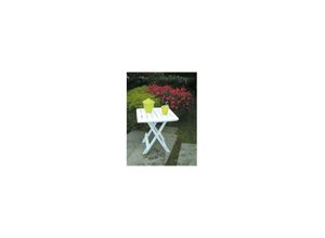 8009271907201 - - Klapptisch Beistelltisch Klappbar 50x45x43 cm Balkontisch Campingtisch Gartentisch Kunststoff weiß