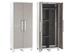 8009371007917 - Harzhaltergarderobe mit 2 Seitenregalen und 2 städtischen Metallffekten XL Toomax Metal Effekt