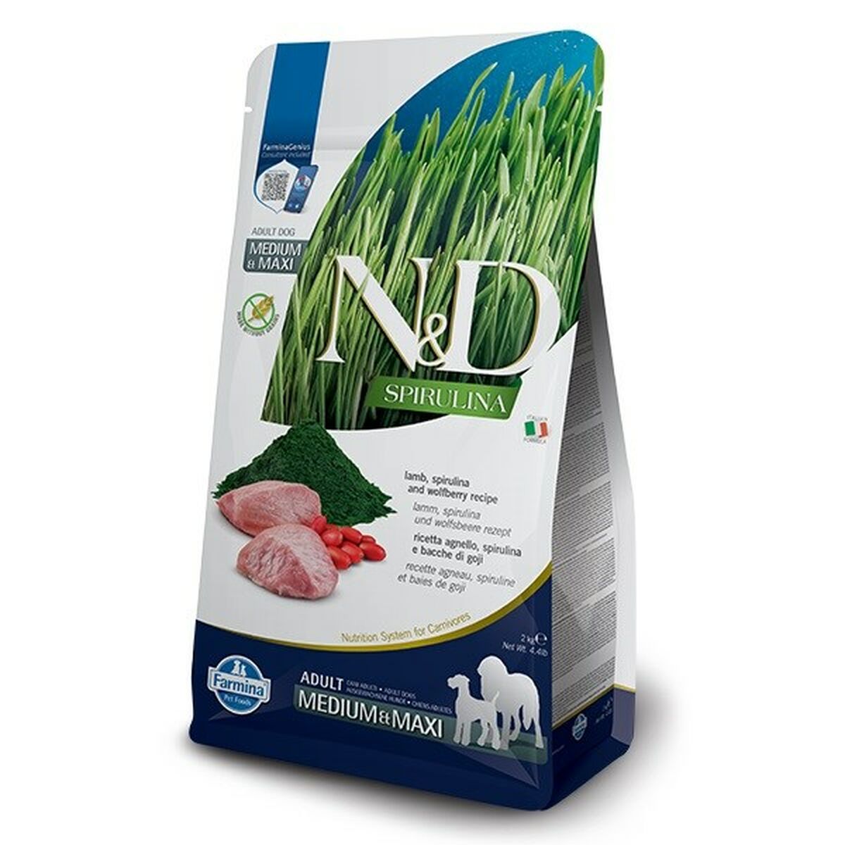 8010276041081 - Futter N&D Erwachsener Lamm 7 kg Spirulina