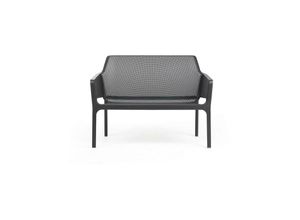 8010352338029 - Zweisitzer-Bank aus Fiberglas Net Bench für Garten und Außenveranda 116 cm -Anthrazitgrau