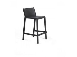 8010352353022 - - Stück 2  Trill Hocker Gartenmöbel für Bar und Restaurant aus Polypropylen-Glasfaser -Anthrazitgrau   Trill Stool Mini