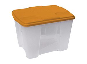 8010693065301 - Artplast - Mutliuse Kunststoffbox mit transparentem Hintergrund und orangefarbenem Deckel 390 x 290 x 272 mm