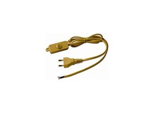 8011439705284 - Electraline - Kabel mit Schalter und Stecker 6A 2x075 Gold