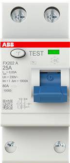 8012542417651 - ABB FI-Schutzschalter FX202A-25 003 2PTyp A25A30mA 2CSF202165R1250