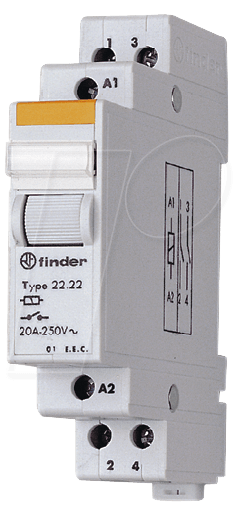 8012823113098 - 222190244000 Industrierelais Nennspannung 24 v dc Schaltstrom (max) 20 a 1 Schließer - Finder 8012823113098 - 222190244000 Industrierelais Nennspannung 24 v dc Schaltstrom (max) 20 a 1 Schließer - Finder