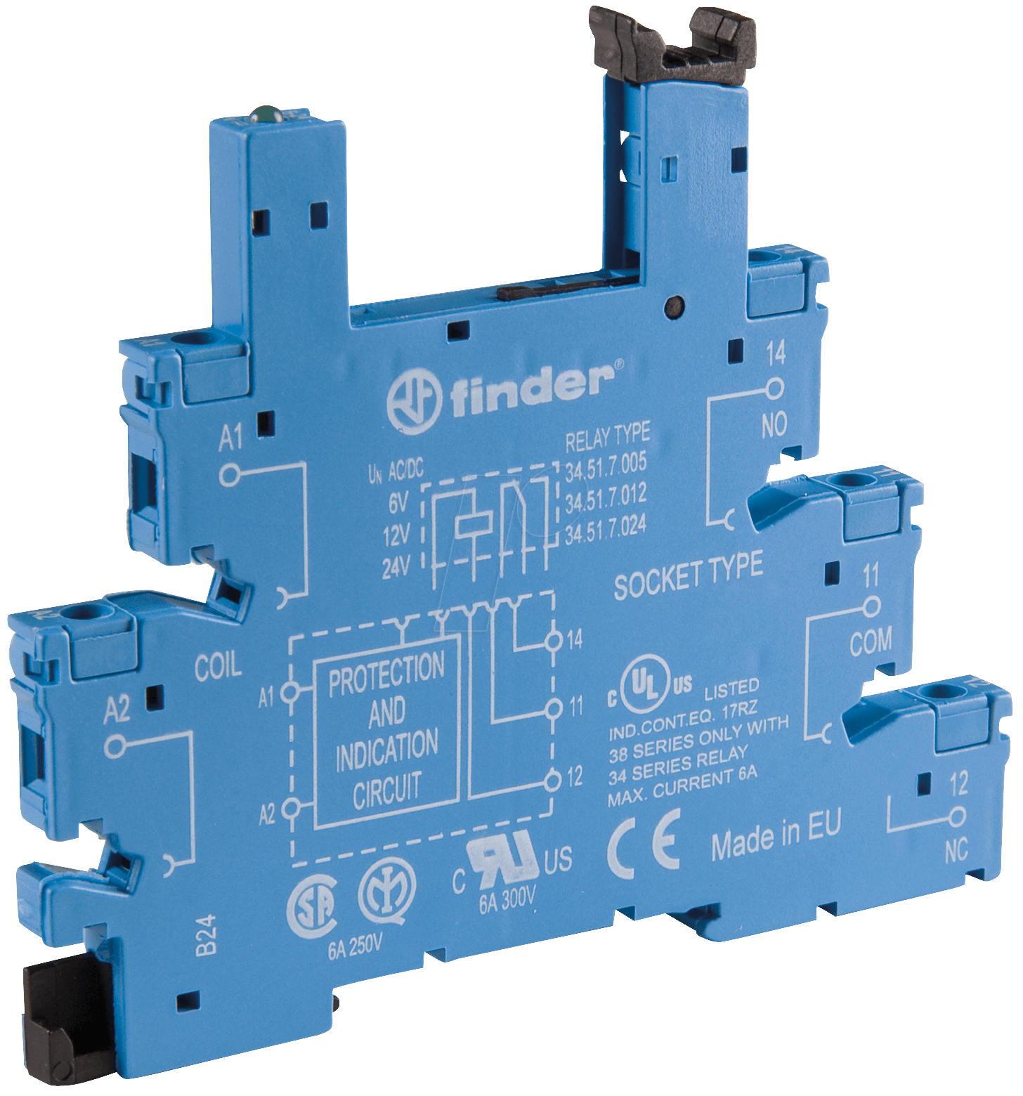 8012823232157 - FIN 93013 240 - Relaissockel für FIN 3451 81 blau