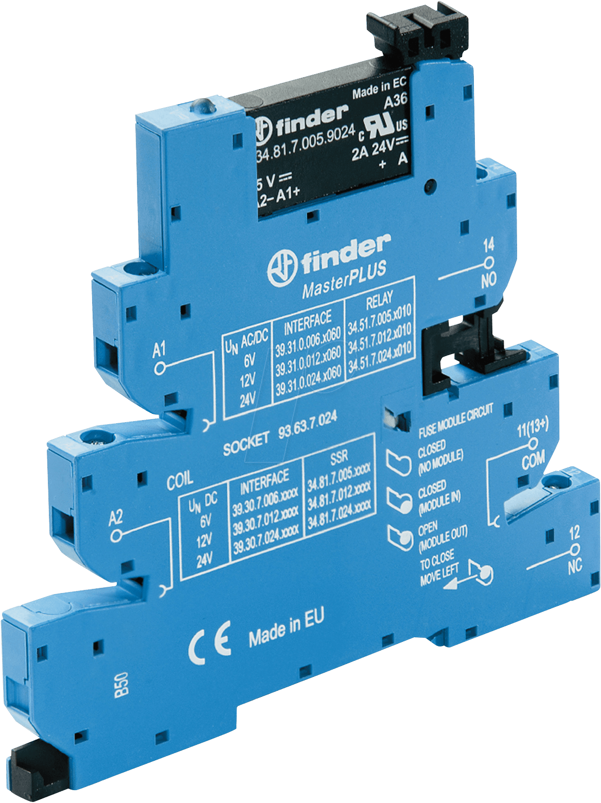 8012823363318 - FIN 3930 23024A - Koppelrelais 1 Schließer 2A 230VAC 24VAC DC