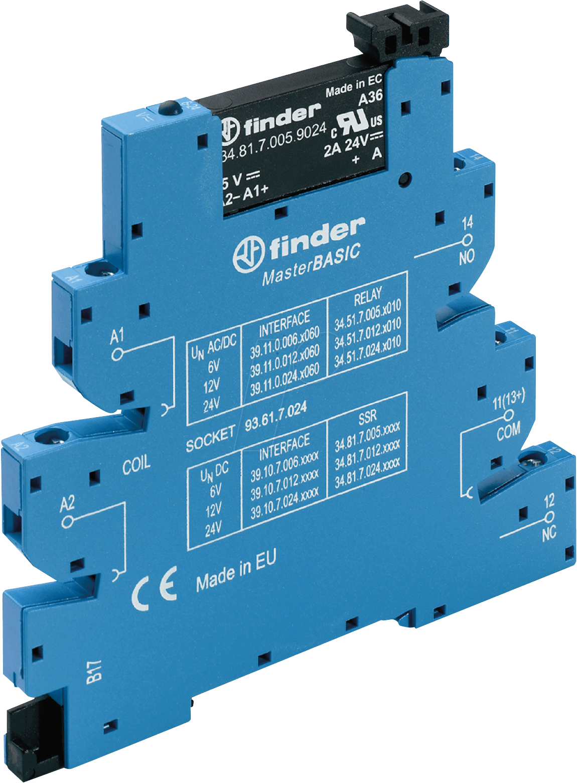 8012823366913 - FIN 3910 23024 - Koppelrelais 1 Schließer 2A 230VAC 24VDC