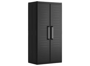 8013183121792 - Geräteschrank  Schwarz  Kunststoff  4 Fächer  89x182x54 cm  Aufbewahrung & Schutzhüllen Geräteschuppen