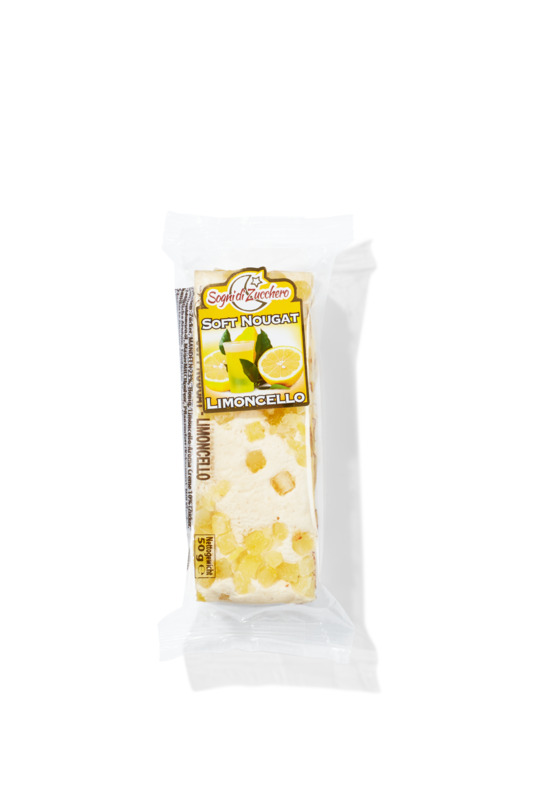 8013273110699 - Köstlicher weisser Soft-Nougat-Riegel mit Mandeln Limoncello Art 50g