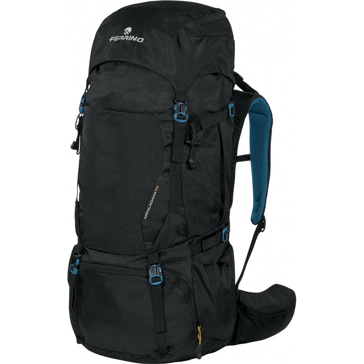 8014044013041 - Rucksack Appalachian 55L Schwarz für Trekking mit mehreren Taschen