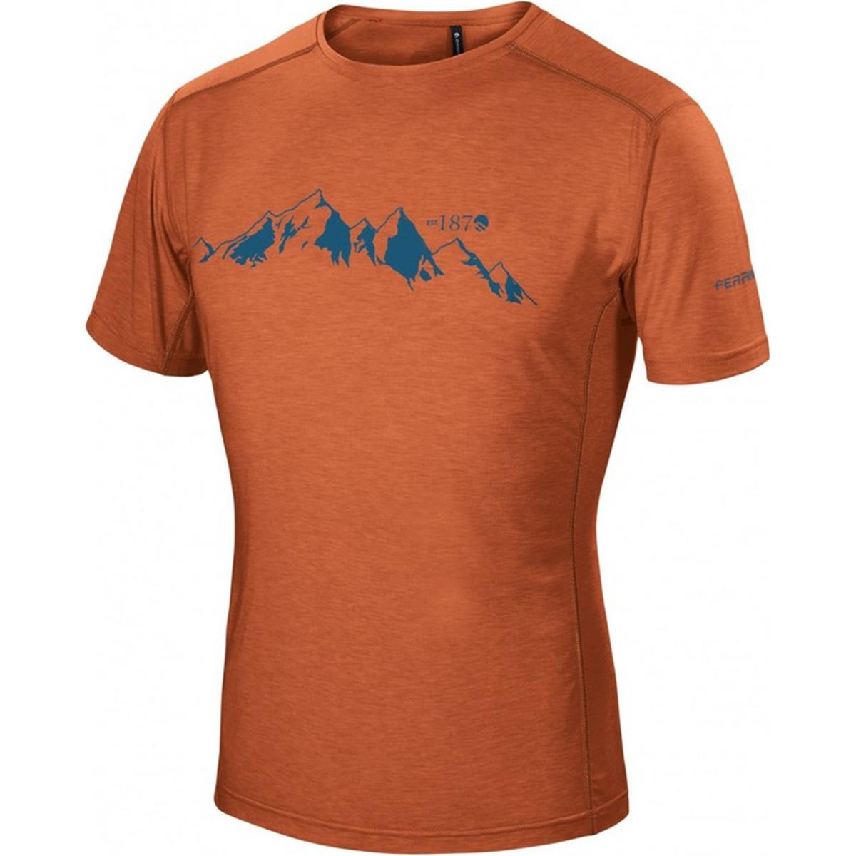 8014044992742 - Herren T-Shirt Yoho dunkelorange L aus Lyocell schnelltrocknend