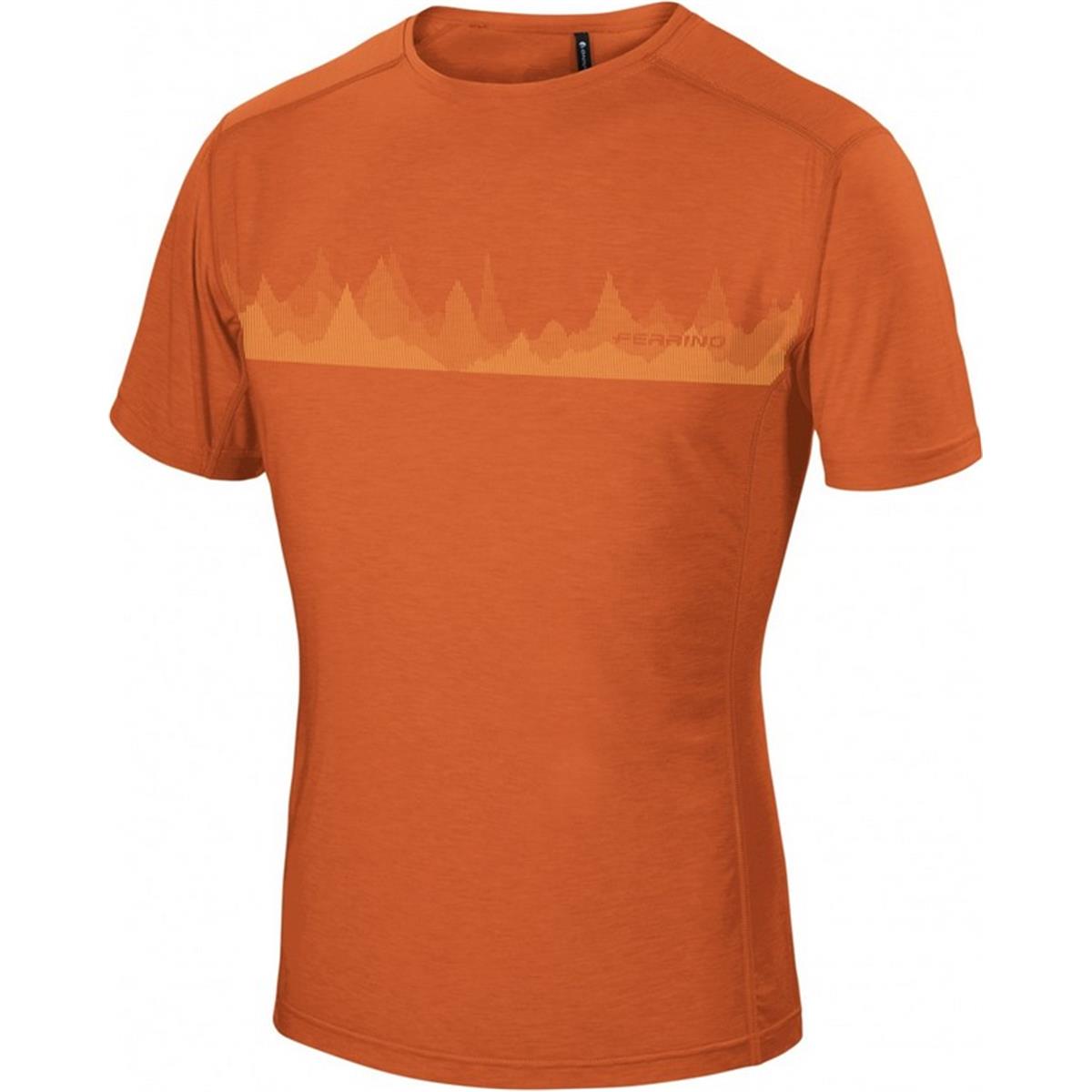 8014044998720 - T-Shirt Herren Orange XXXL Trekking Reise Polyester Lyocell