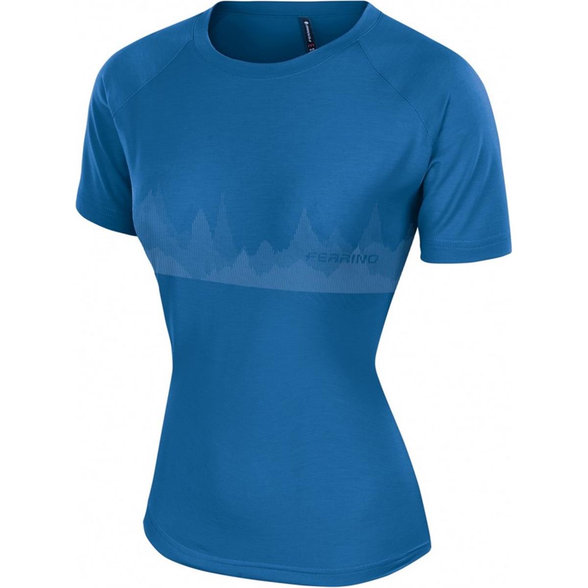 8014044998812 - Damen T-Shirt Blau Größe L Trekking Reise Polyester Lyocell