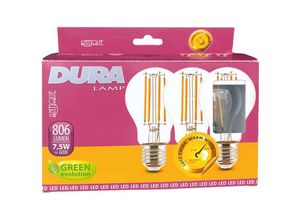 8014211992629 - Duralamp - 10 x led set 3 drop 8w e27 l806-2700k heiss