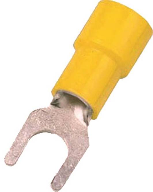 8014212200655 - Intercable Quetschkabelschuh ICIQ65G DIN46237 4-6qmm M5 gelb Gabelform (Inhalt 100 Stück)