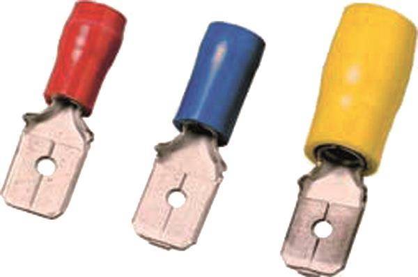 8014212201027 - Intercable Flachstecker ICIQ128FS 05-1qmm 28x08 rot Messing (Inhalt 100 Stück)