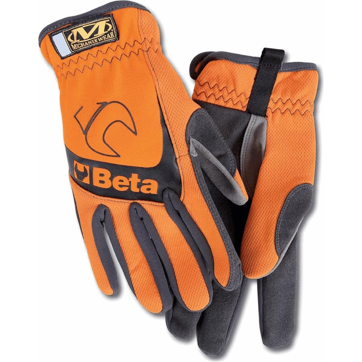 8014230521350 - XL Orange Work Gloves with Reinforced Fingers and Touchscreen Function