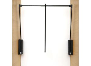 8014436109802 - Junior Kleiderlift für Schrank 770-1200mm Kleiderstange ausklappbar und stufenlos verstellbar tk 10kg schwarz - Servetto