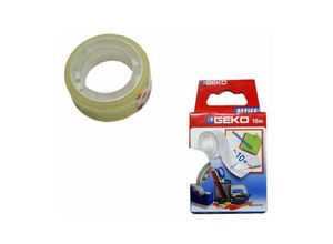 8014846530005 - Geko - E3 47101 Pack De 5 Rollos De Cinta Adhesiva Transparente (15Mm x 10M) + 1 Dispensador