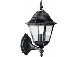 8015230110001 - Chiaro Di Luna - Arkadia Reversible Laterne mit Außenarm im Aluminium und Glasangriff E27 Altes Finish - black