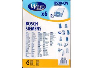 8015250004830 - 6x Staubsaugerbeutel BS30-CW passend für Bosch Siemens - Wpro