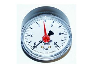 8016615016871 - Bar-Manometer 0-10 mit 1 4-Anschluss und Mittenrückstellung Caleffi 557410 1 4 - 0-10