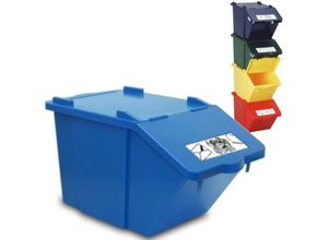 8016728036674 - Doppeldecker-Müllsortierbehälter – blau 45 l