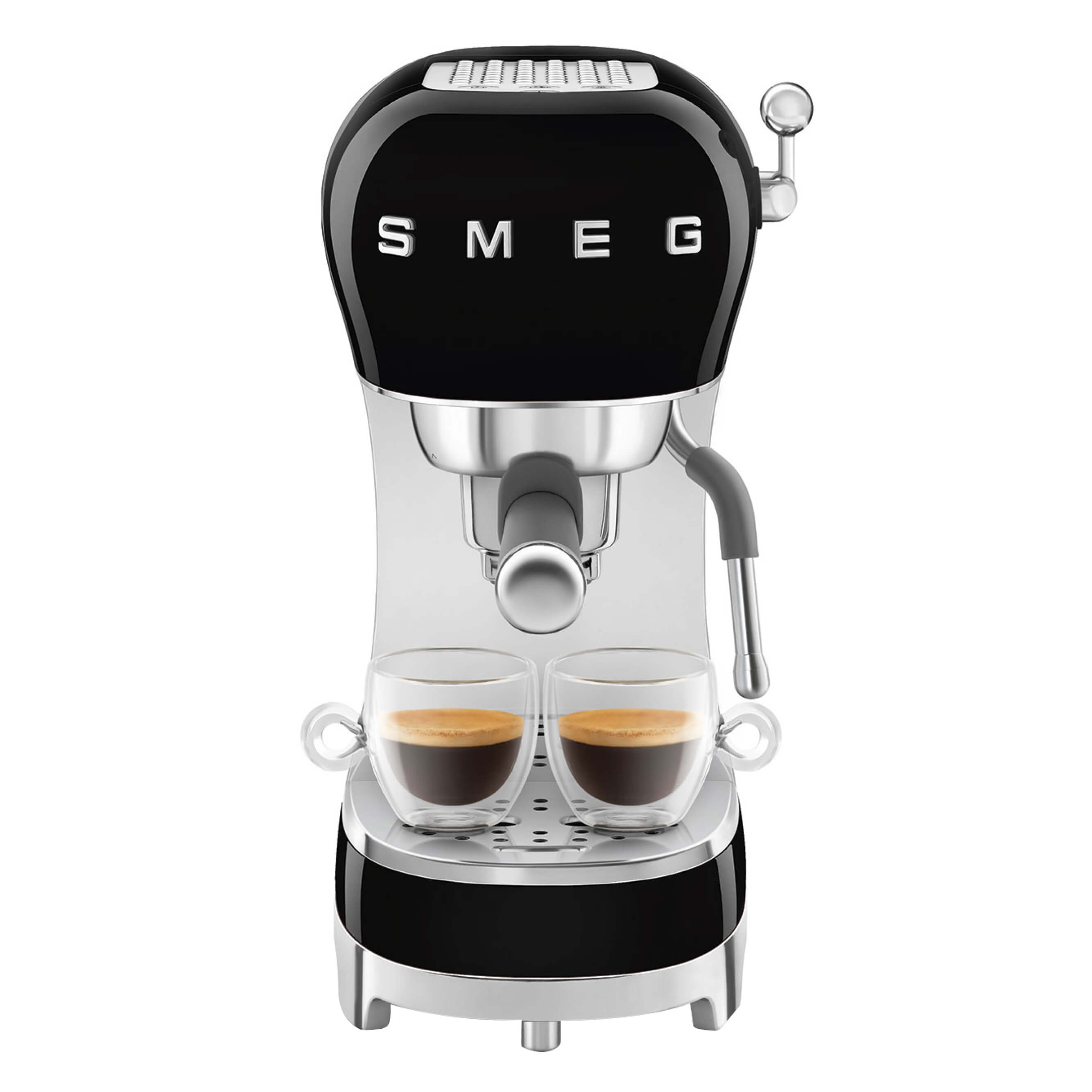 8017709324803 - SMEG 50s Style ECF02BLEU - coffee machine with cappuccinatore - 15 bar - black