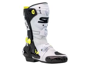 8017732727015 - Motorradstiefel Rex Weiß-Schwarz-Gelb