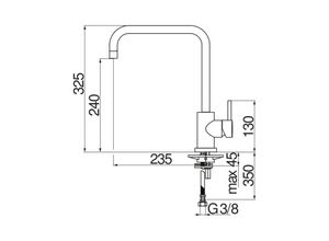 8018014017299 - Spültisch-Einhandbatterie Serie Live LV00134CR Verchromt - Messing - Nobili