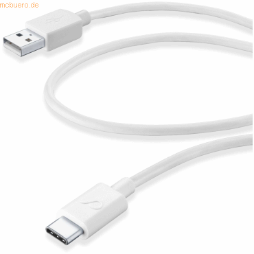 8018080295706 - Usb Typ c Kabel 06m weiß Lade- und Datenkabel 60cm Typ a Typ c Stecker - Cellularline