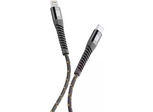 8018080353208 - Kabel USB-CLightning TETRA CABC2LMFI1MK 12m schwarz weiß 8018080353208 Cellularline