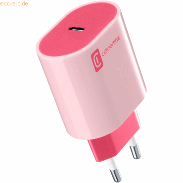 8018080433146 - Reiselader 20W usb Type-C Style Color rosa ACHUSBCSMARTPD20WP - Cellularline