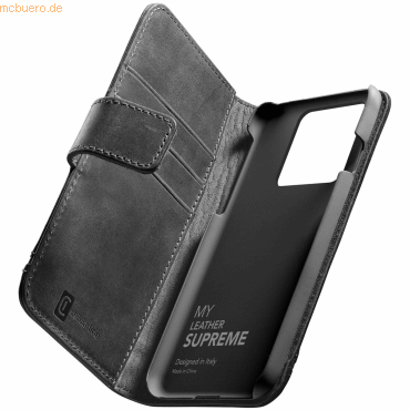 8018080446092 - Cellularline Supreme Case Booklet Apple iPhone 14 Schwarz