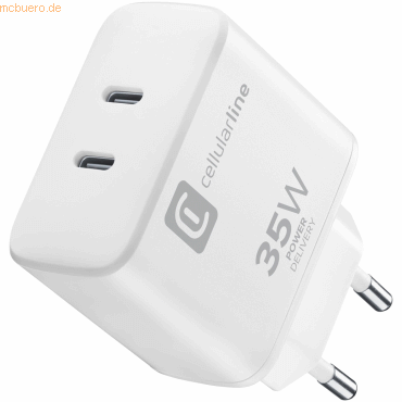 8018080453809 - Dual Port Travel Charger 35W White