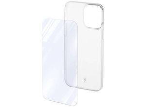 8018080466700 - Cellularline Protection Kit Backcover Apple iPhone 15 Plus Transparent Induktives Laden