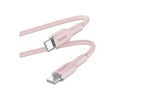 8018417441004 - Icon Soft Cable – Kabel usb-c auf usb-c 15 m (Dusty Pink) - Puro