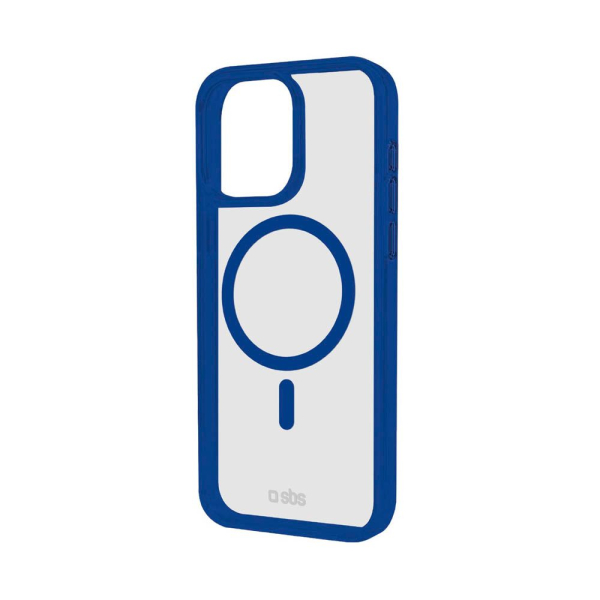 8018417480065 - Mag Frame Handy-Cover für Apple iPhone 15 Pro Max transparent blau 8018417480065 Sbs