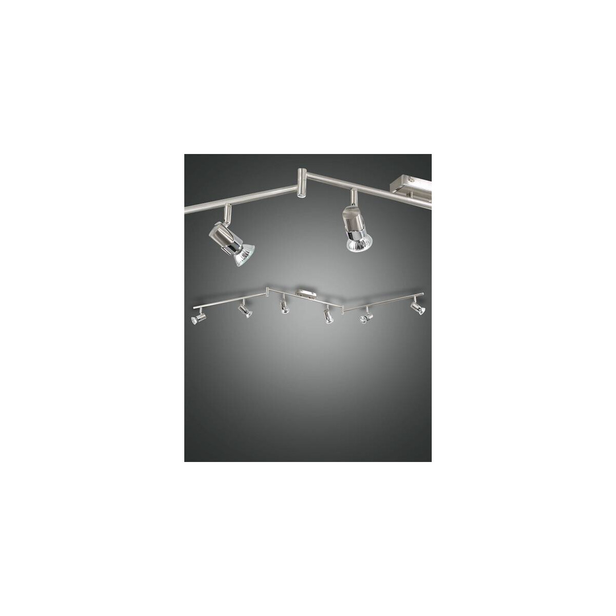 8019282010777 - Fabas Luce Lighting - Fabas Luce Alice Scheinwerferleiste Satin Nickel Glas GU10