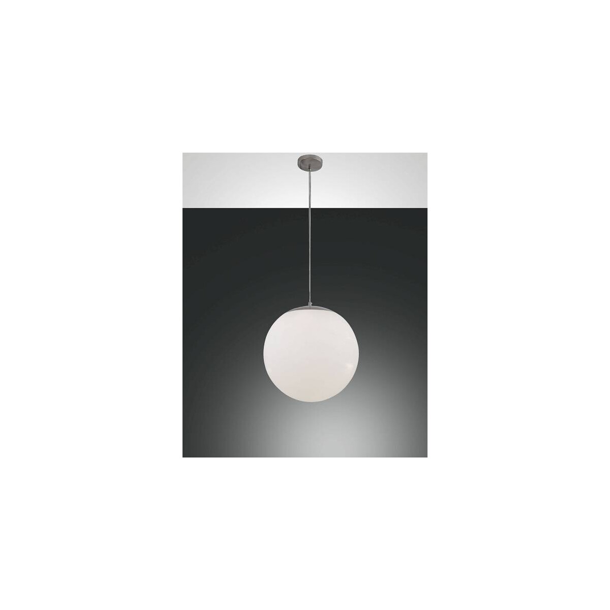 8019282060123 - Fabas Luce Lighting - Fabas Luce Bong Globe Pendel-Deckenleuchten Weißglas E27