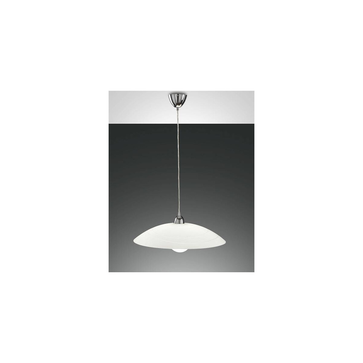 8019282062769 - Pendelleuchte Kent in weiß und chrom E27 - white - Fabas Luce