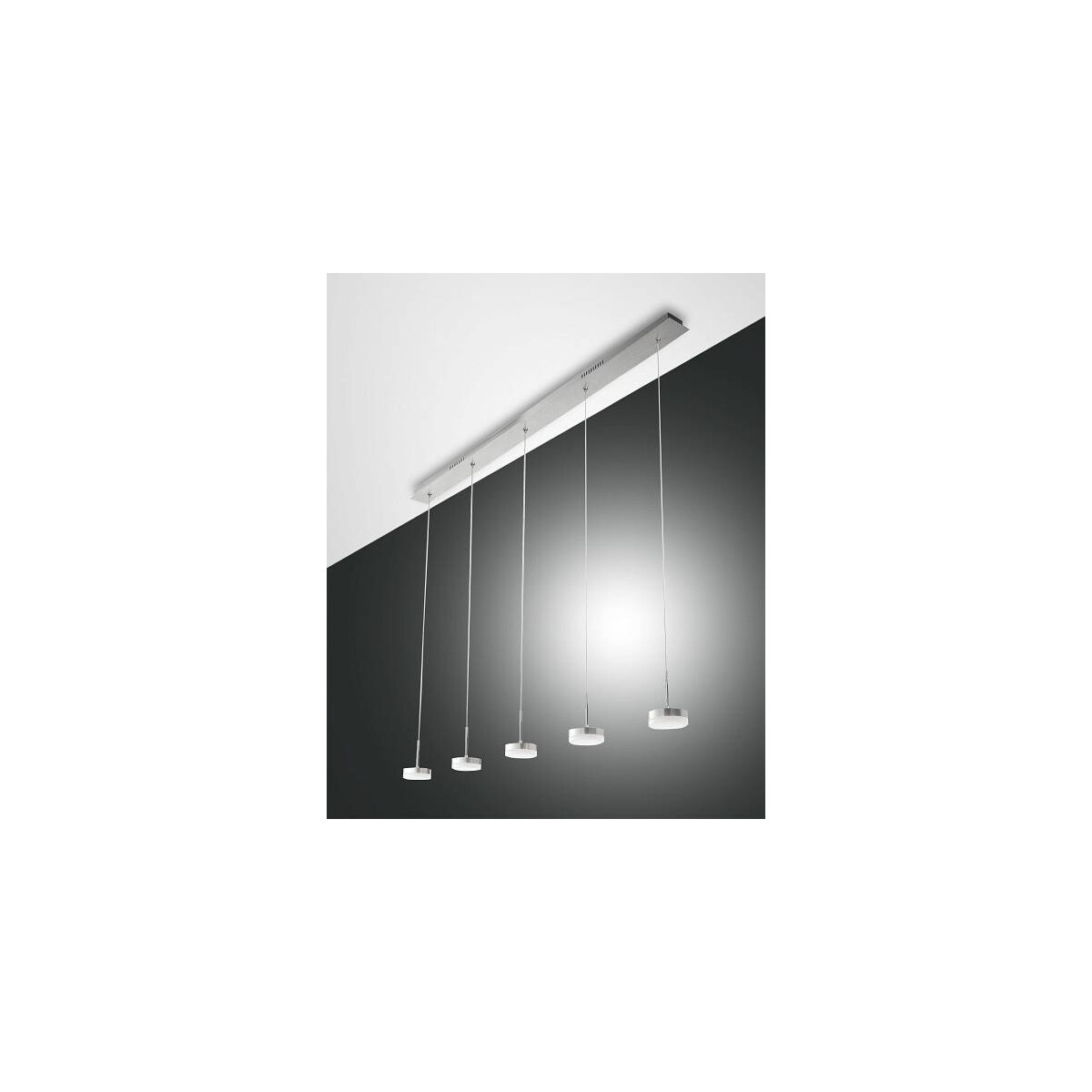 8019282067207 - Fabas Luce Lighting - Fabas Luce Dunk led Straight Bar Pendelleuchte aus gebürstetem Aluminiumglas